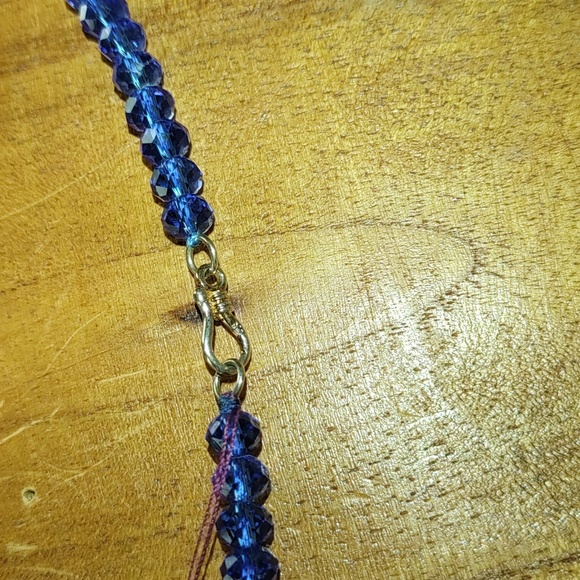 True Blue Glass Beaded Necklace - Picture 3 of 5